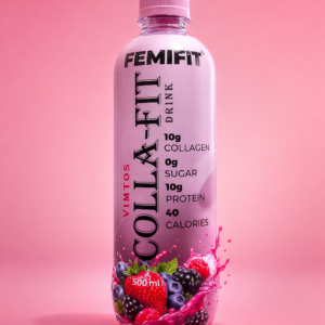 a bottle of Vimtos Colla-fit Collagen Drink.