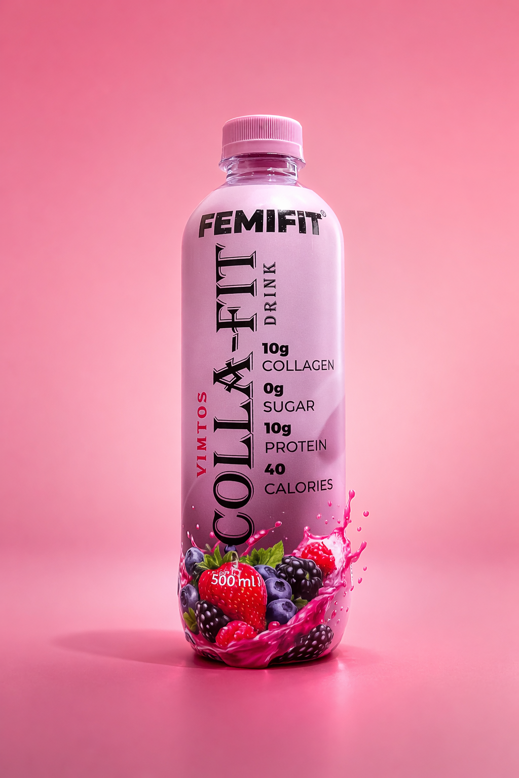 a bottle of Vimtos Colla-fit Collagen Drink.